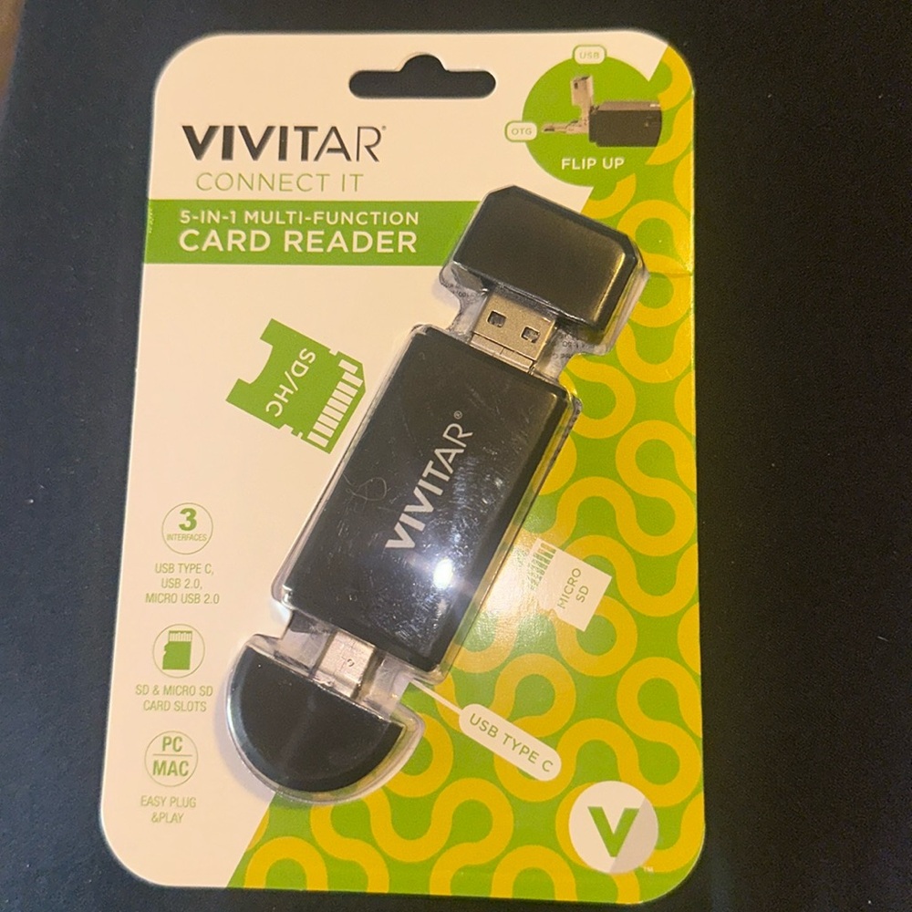 Vivitar 5-in-1 Multi-Function Card Reader - Brand New